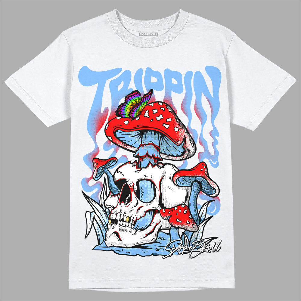 Powder Blue 9s DopeSkill T-Shirt Trippin Graphic