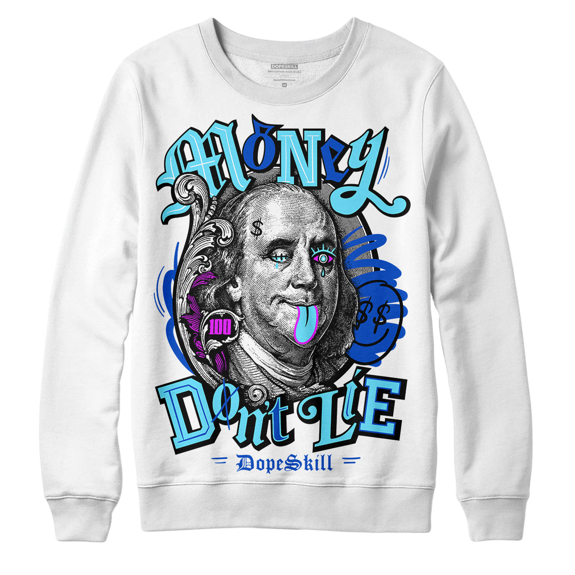 SB Dunk Argon DopeSkill Sweatshirt Money Don't Lie Graphic
