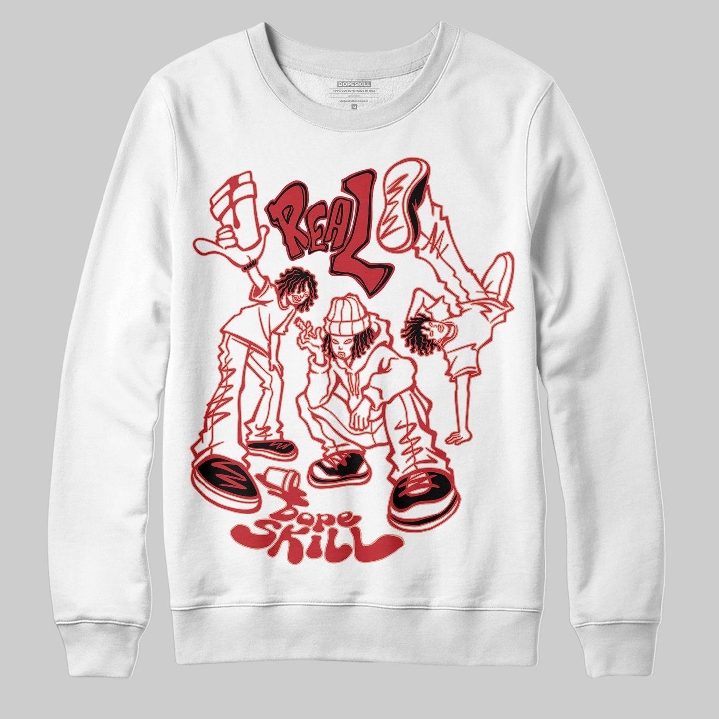 Bred 11s DopeSkill Sweatshirt Real Y2K Players Graphic