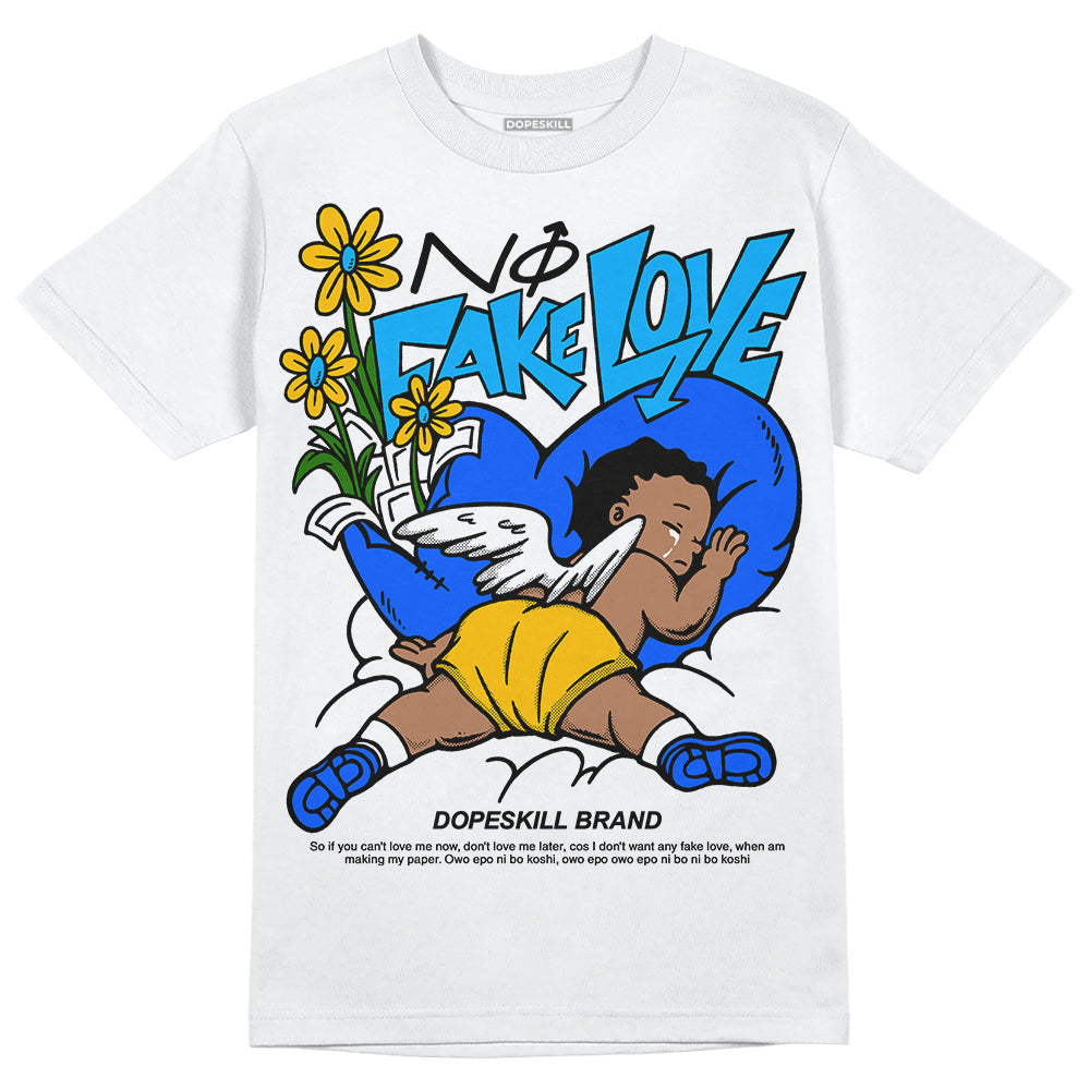 Royal Blue Collection DopeSkill T-Shirt No Fake Love Graphic