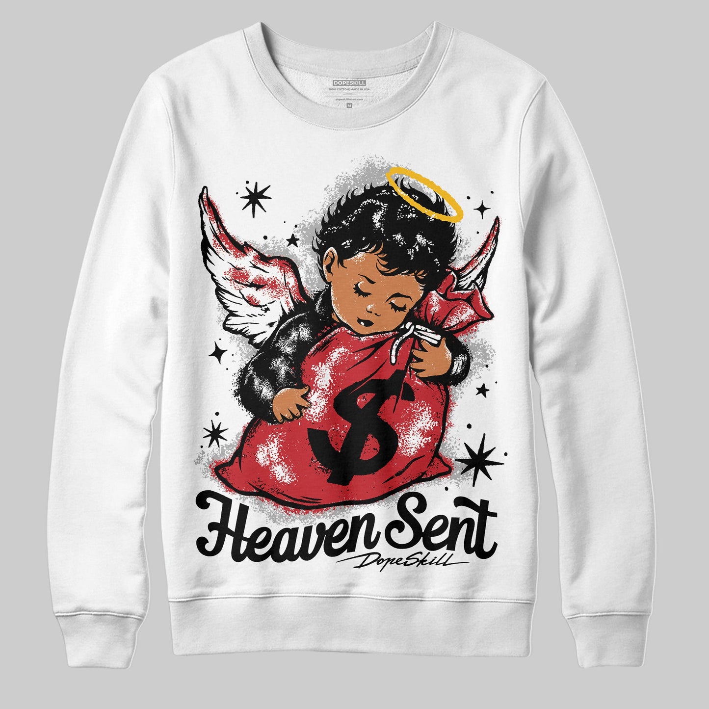 Bred Velvet 11s DopeSkill Sweatshirt Heaven Sent Graphic