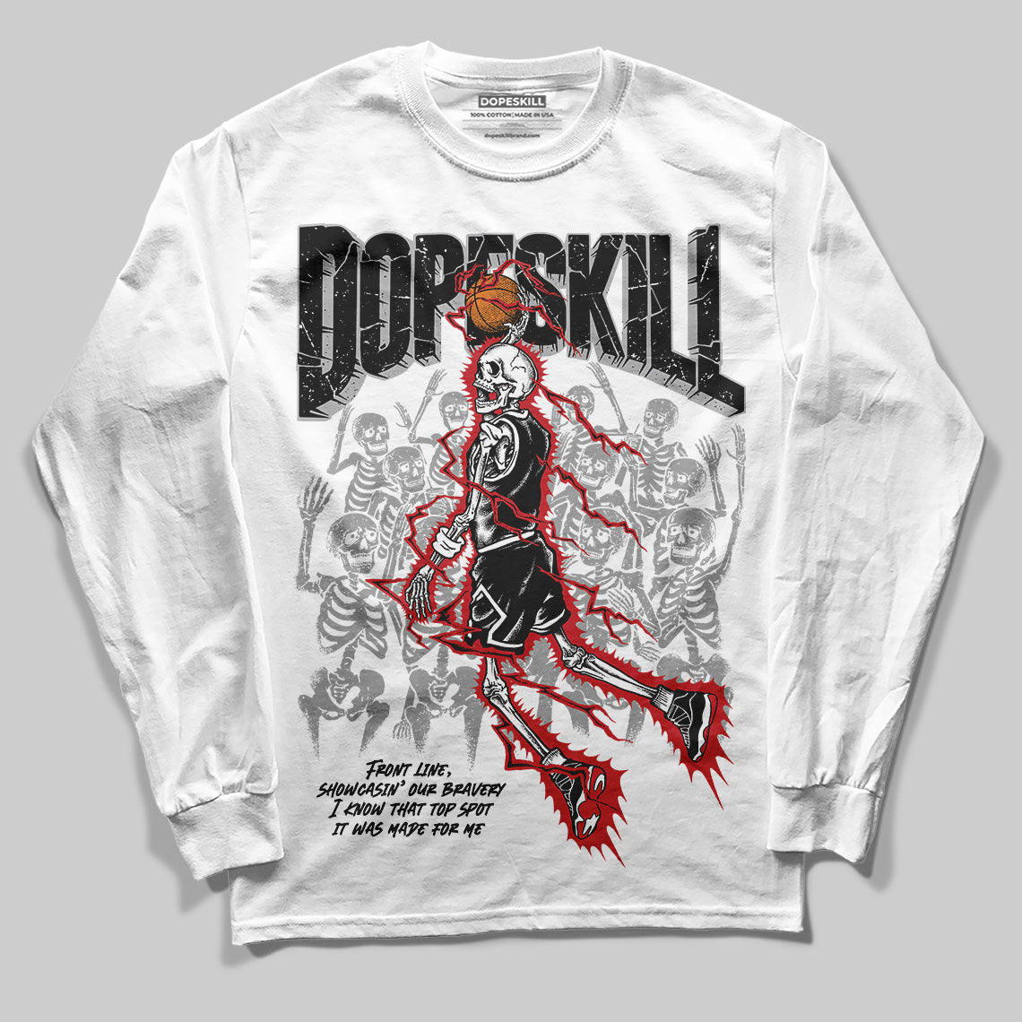 Bred Velvet 11s DopeSkill Long Sleeve T-Shirt Thunder Dunk Graphic