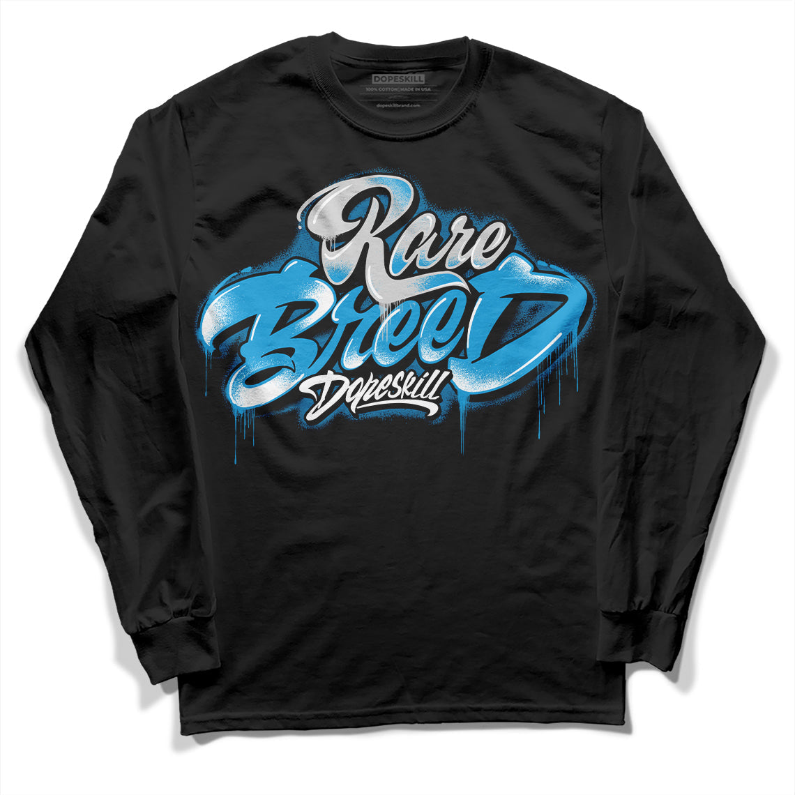 Military Blue 4s DopeSkill Long Sleeve T-Shirt Rare Breed Type Graphic