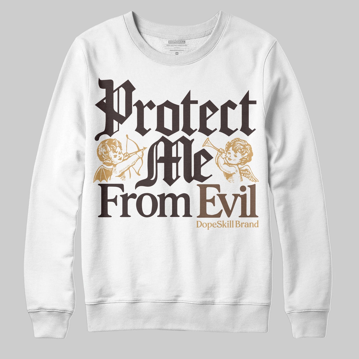 Earth 5s DopeSkill Sweatshirt Protect Me From Evil Graphic
