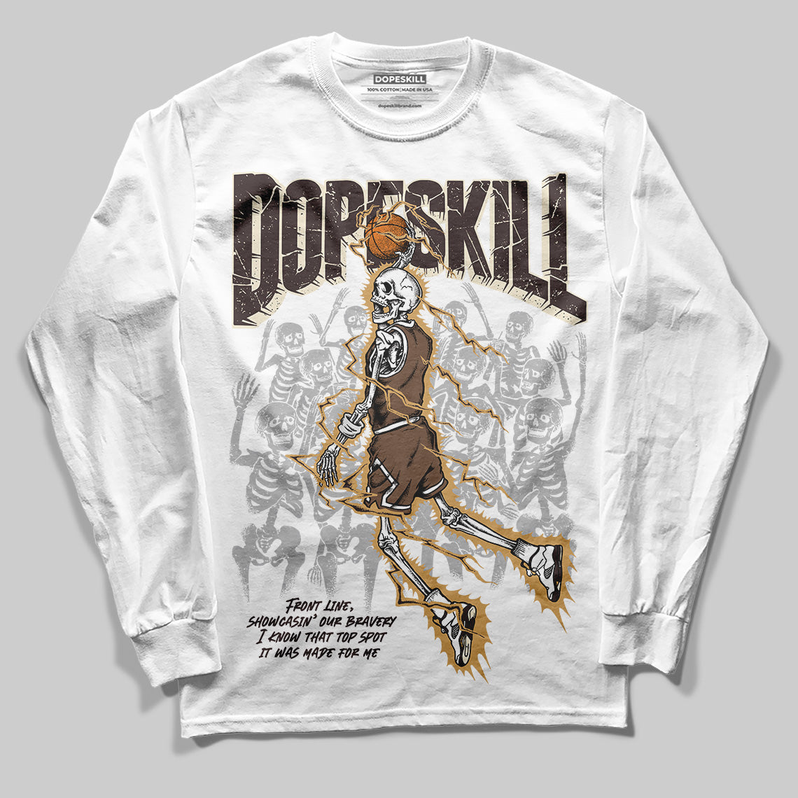 Earth 5s DopeSkill Long Sleeve T-Shirt Thunder Dunk Graphic