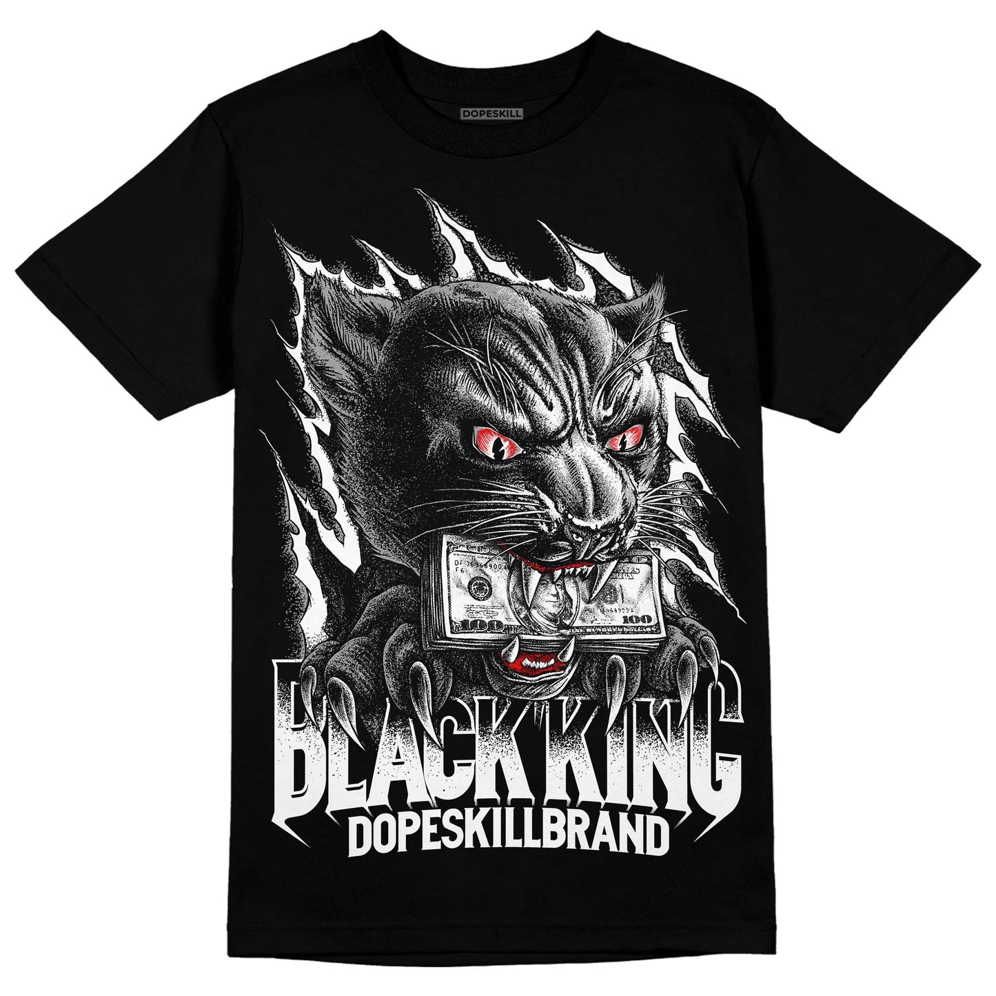 Dunk Low Panda White Black DopeSkill T-Shirt Black King Graphic