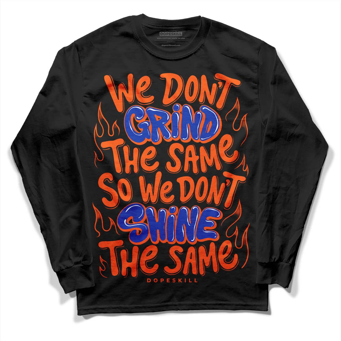 Dunk Low Futura Orange Blaze DopeSkill Long Sleeve T-Shirt Grind Shine Graphic