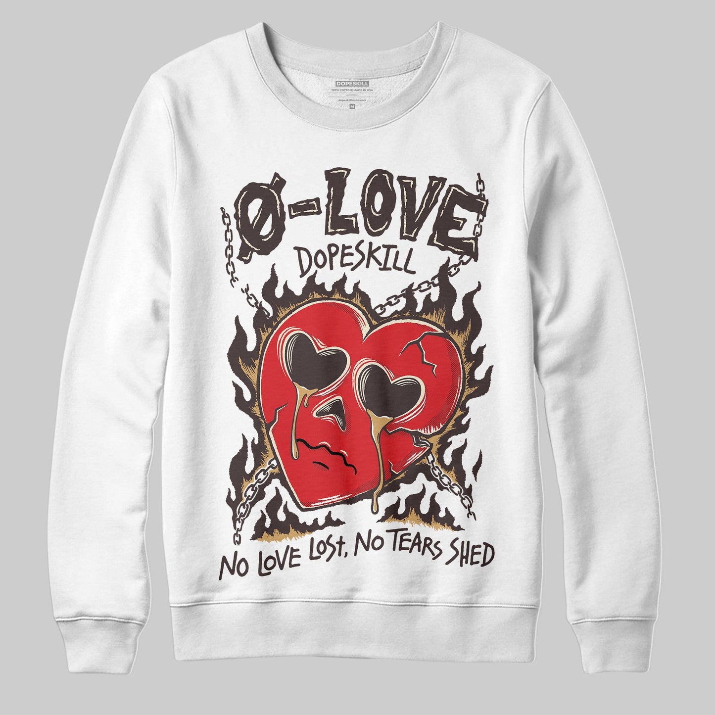 Earth 5s DopeSkill Sweatshirt Crying Heart Graphic