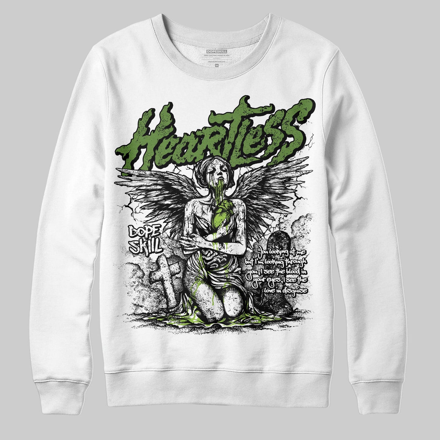 Dunk 'Chlorophyll' DopeSkill Sweatshirt Heartless Graphic