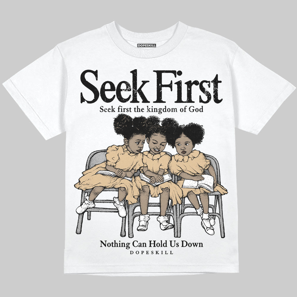 TAN Collection DopeSkill Oversize Print T-Shirt New Seek First Graphic