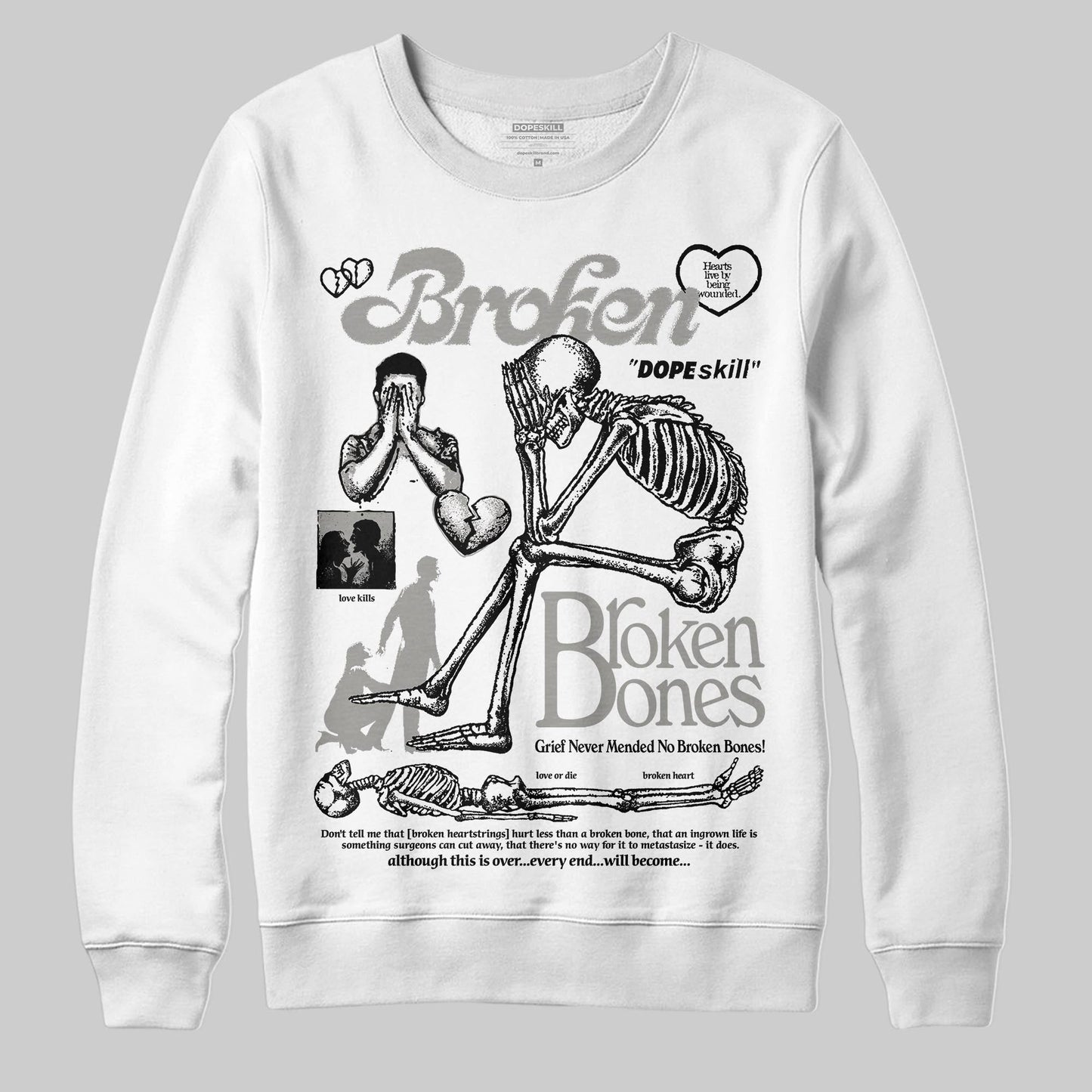 Pure Money 3s DopeSkill Sweatshirt Broken Bones Graphic