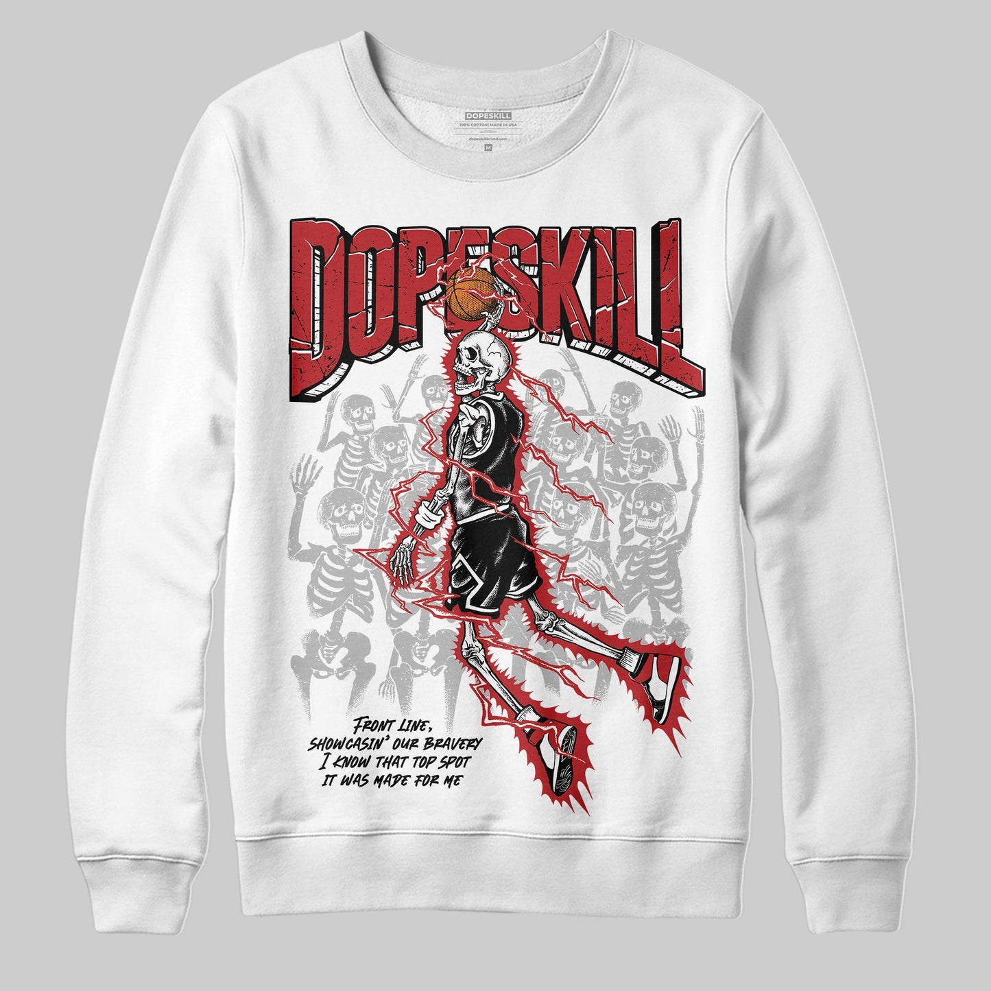 Black Toe Reimagined 1s DopeSkill Sweatshirt Thunder Dunk Graphic