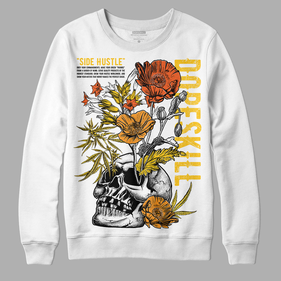 Yellow Collection DopeSkill Sweatshirt Side Hustle Graphic