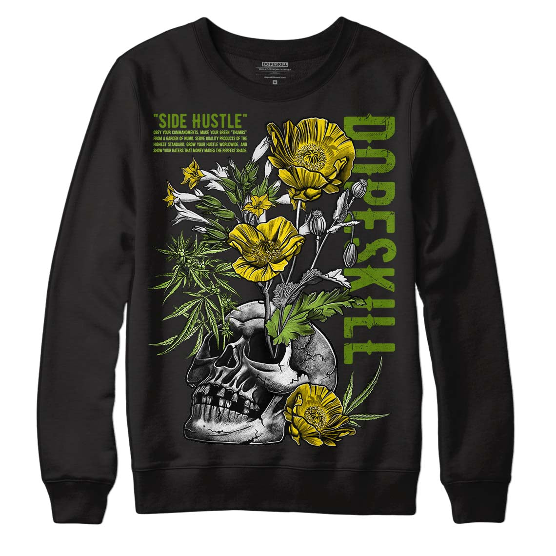 Dunk Low 'Chlorophyll' DopeSkill Sweatshirt Side Hustle Graphic