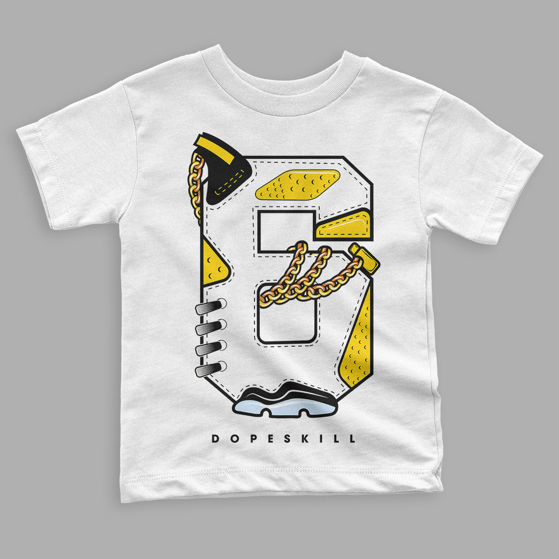 Yellow Ochre 6s DopeSkill Toddler Kids T-shirt No.6 Graphic