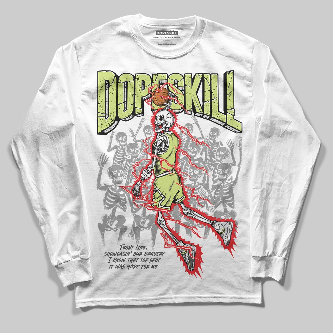 Light Lemon Twist 4s DopeSkill Long Sleeve T-Shirt Thunder Dunk Graphic
