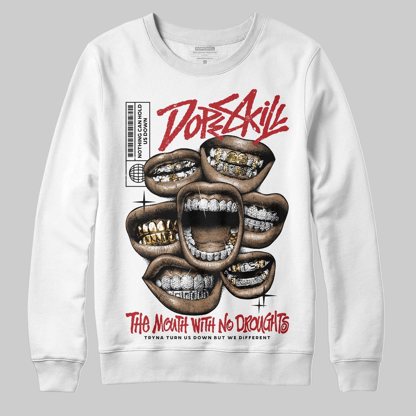 Black Toe Reimagined 1s DopeSkill Sweatshirt The Mouth With No Droughts Graphic