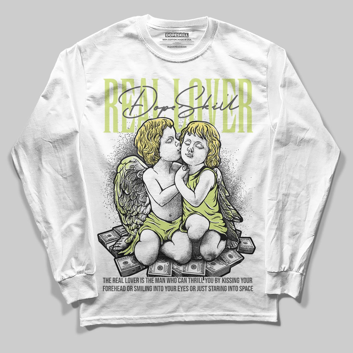 Light Lemon Twist 4s DopeSkill Long Sleeve T-Shirt Real Lover Graphic