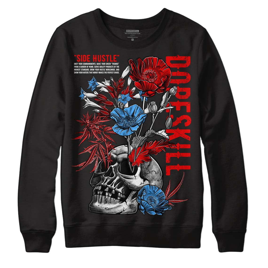 Cherry 11s DopeSkill Sweatshirt Side Hustle Graphic