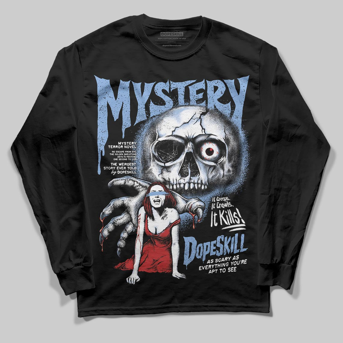 Forget Me Not 4s DopeSkill Long Sleeve T-Shirt Mystery Ghostly Grasp Graphic
