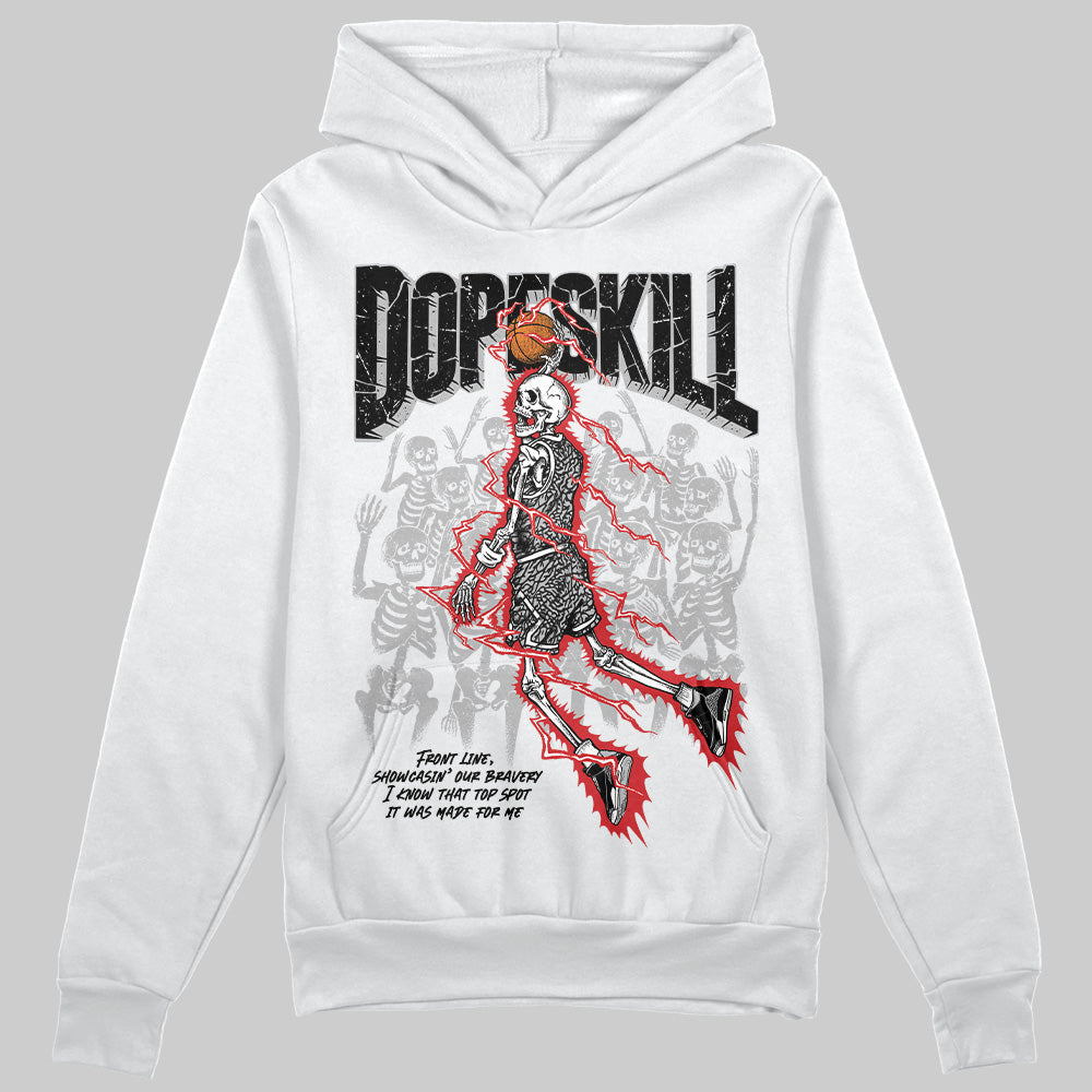 Black Cement 3s DopeSkill Hoodie Sweatshirt Thunder Dunk Graphic
