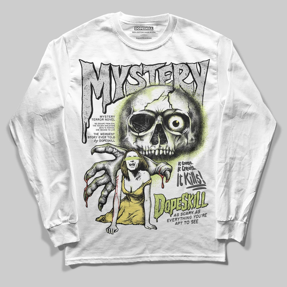 Light Lemon Twist 4s DopeSkill Long Sleeve T-Shirt Mystery Ghostly Grasp Graphic