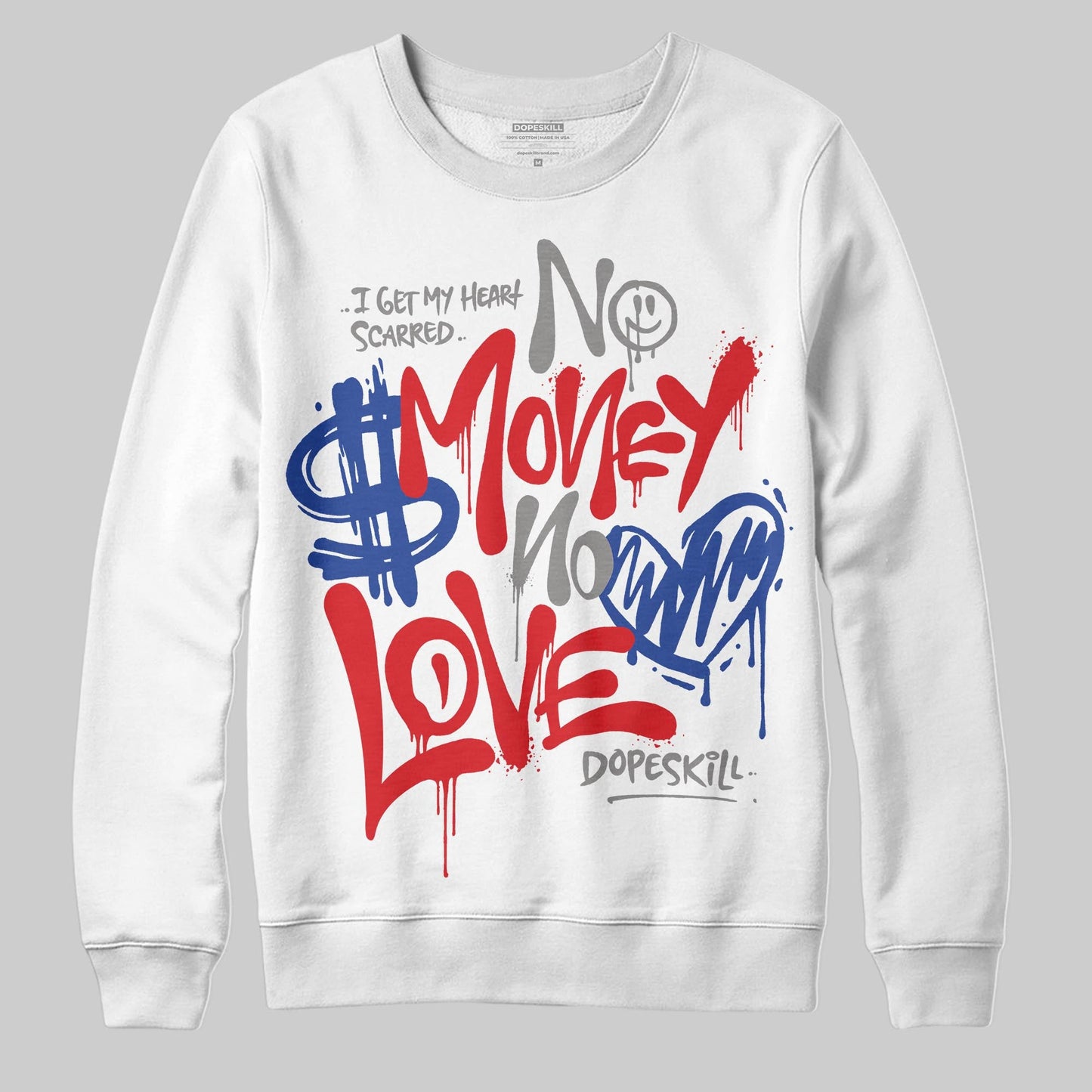 Seoul 2.0 3s DopeSkill Sweatshirt No Money No Love Typo Graphic