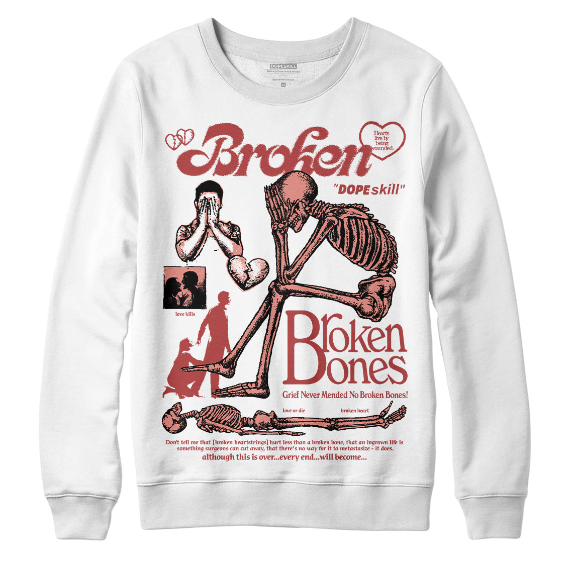 Dune Red 13s DopeSkill Sweatshirt Broken Bones Graphic
