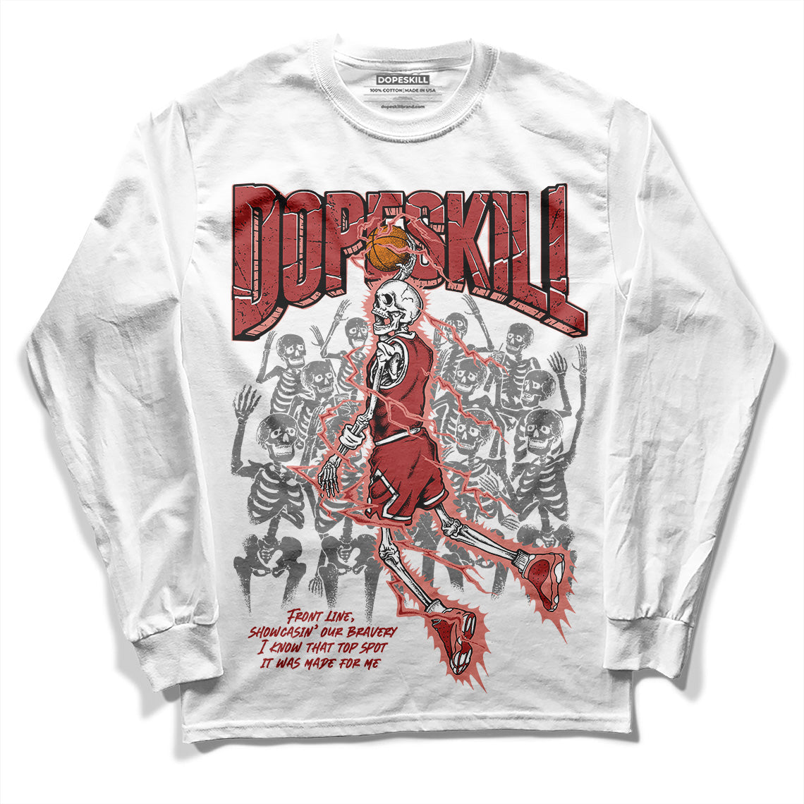 Dune Red 13s DopeSkill Long Sleeve T-Shirt Thunder Dunk Graphic