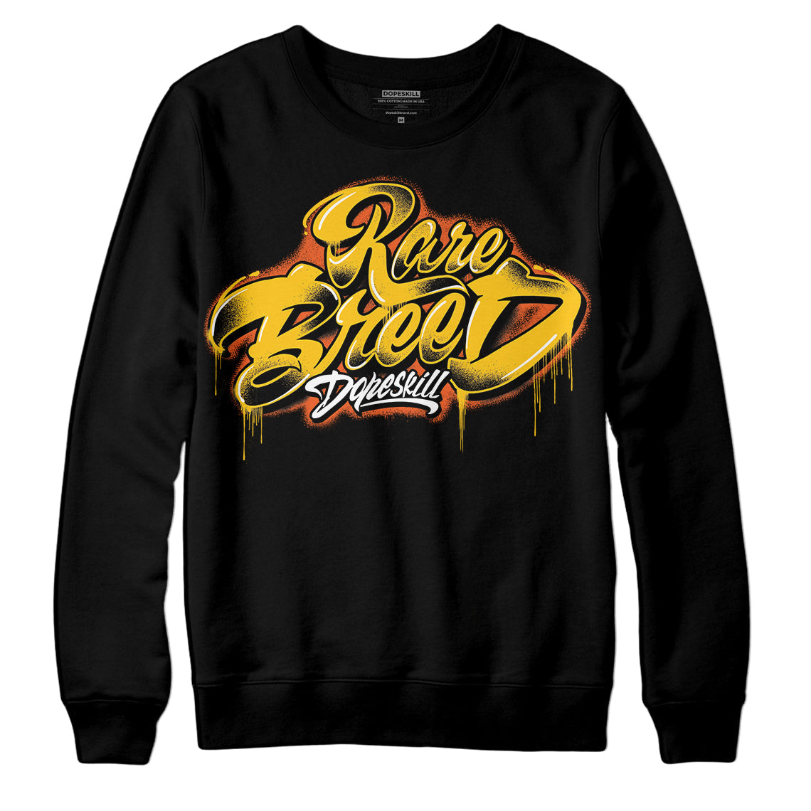 Yellow Collection DopeSkill Sweatshirt Rare Breed Type Graphic
