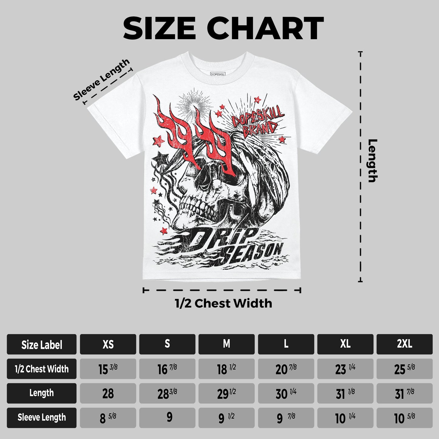 Black and White Collection DopeSkill Oversize Print T-Shirt Drip Season Graphic
