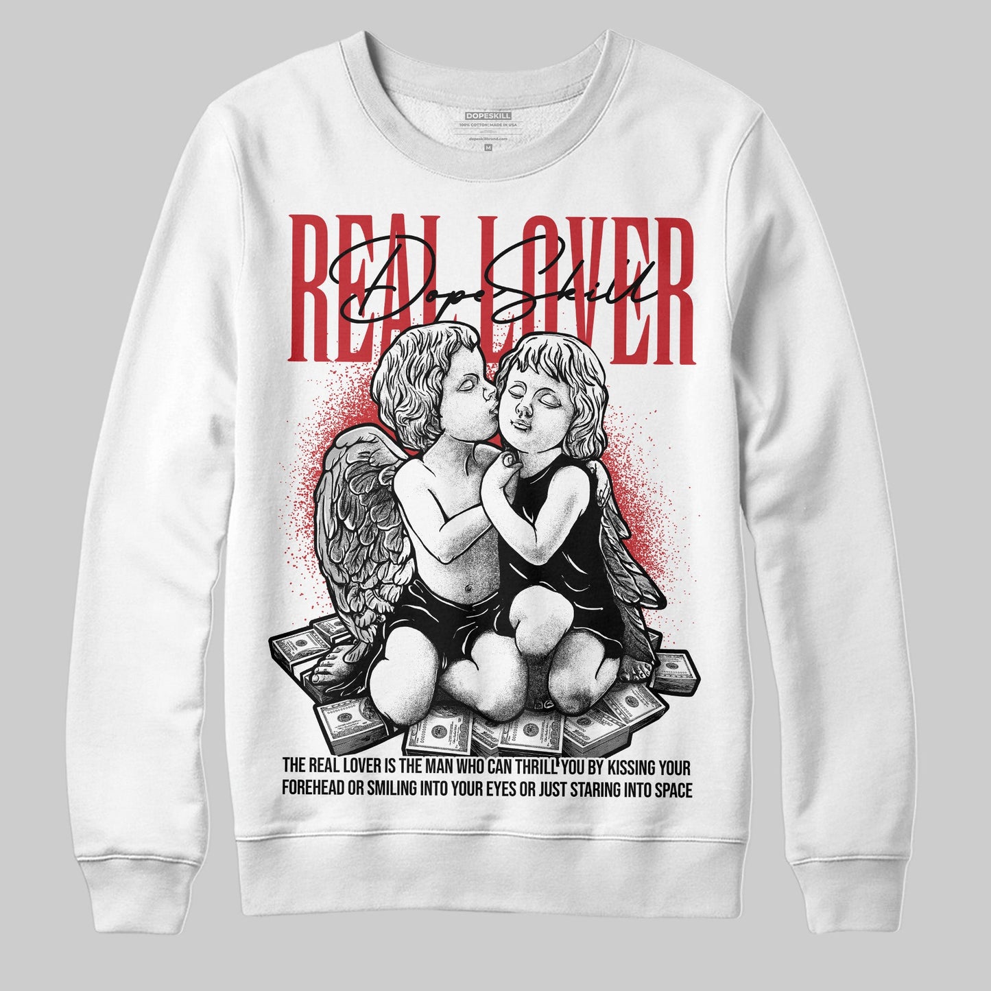 Bred Velvet 11s DopeSkill Sweatshirt Real Lover Graphic