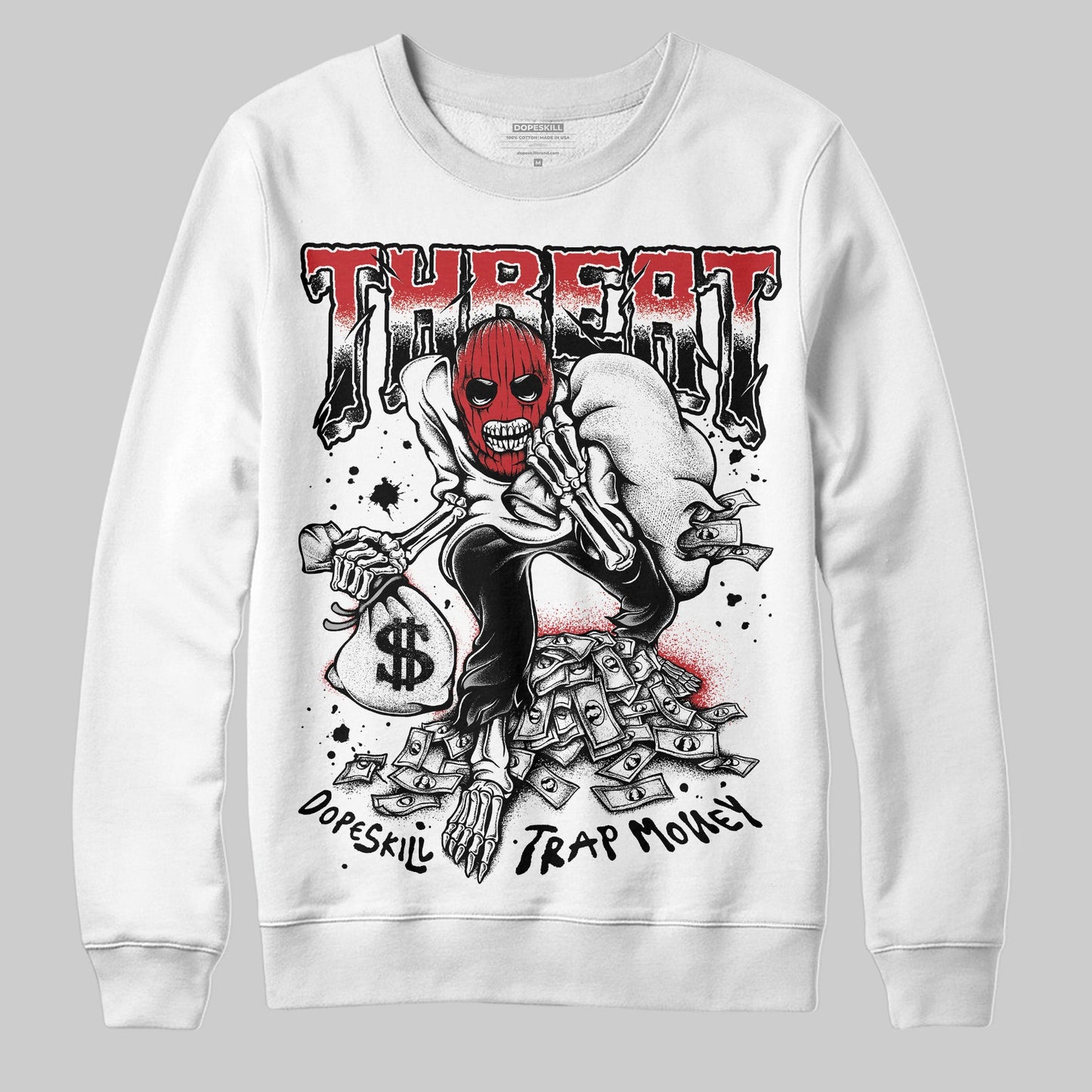 Bred Velvet 11s DopeSkill Sweatshirt Threat Graphic