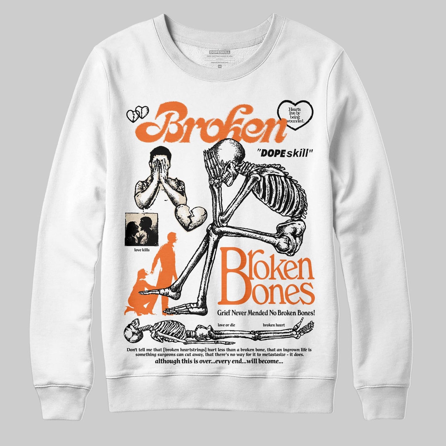 Starfish 3s DopeSkill Sweatshirt Broken Bones Graphic