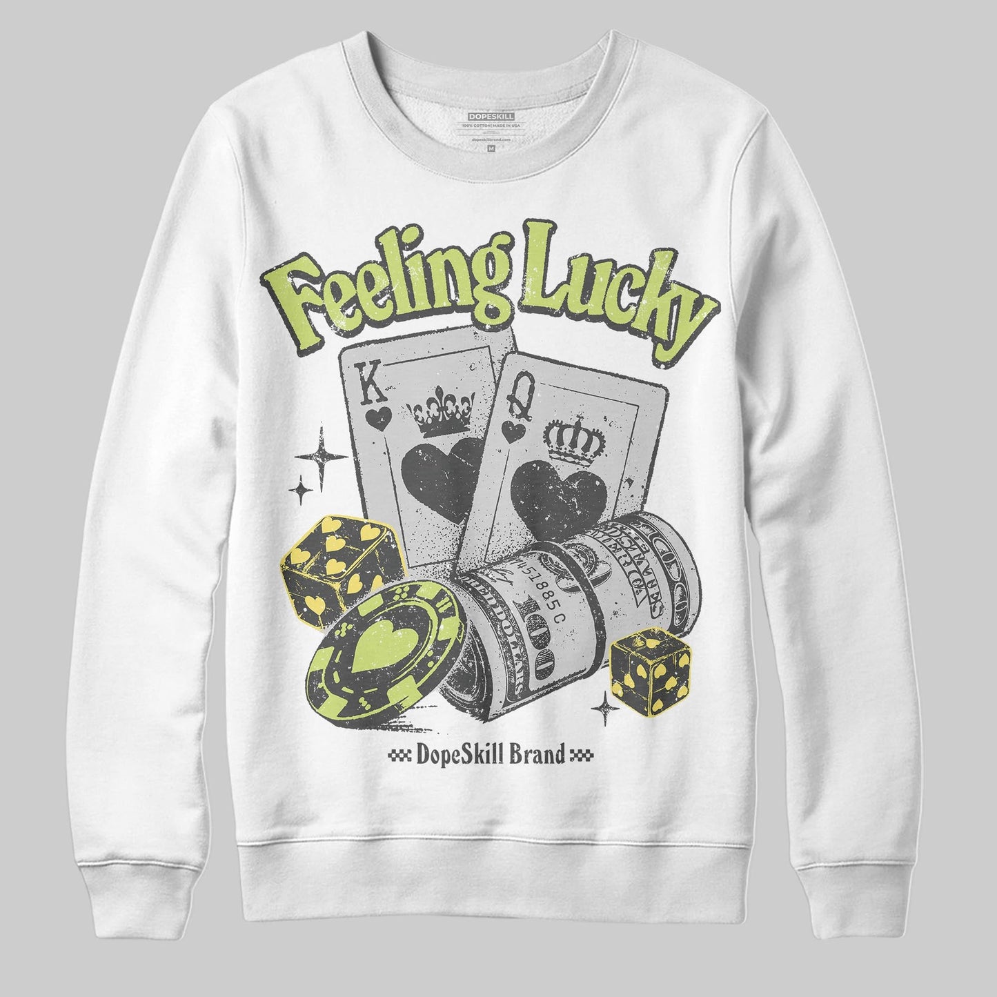Light Lemon Twist 4s DopeSkill Sweatshirt Feeling Lucky Graphic