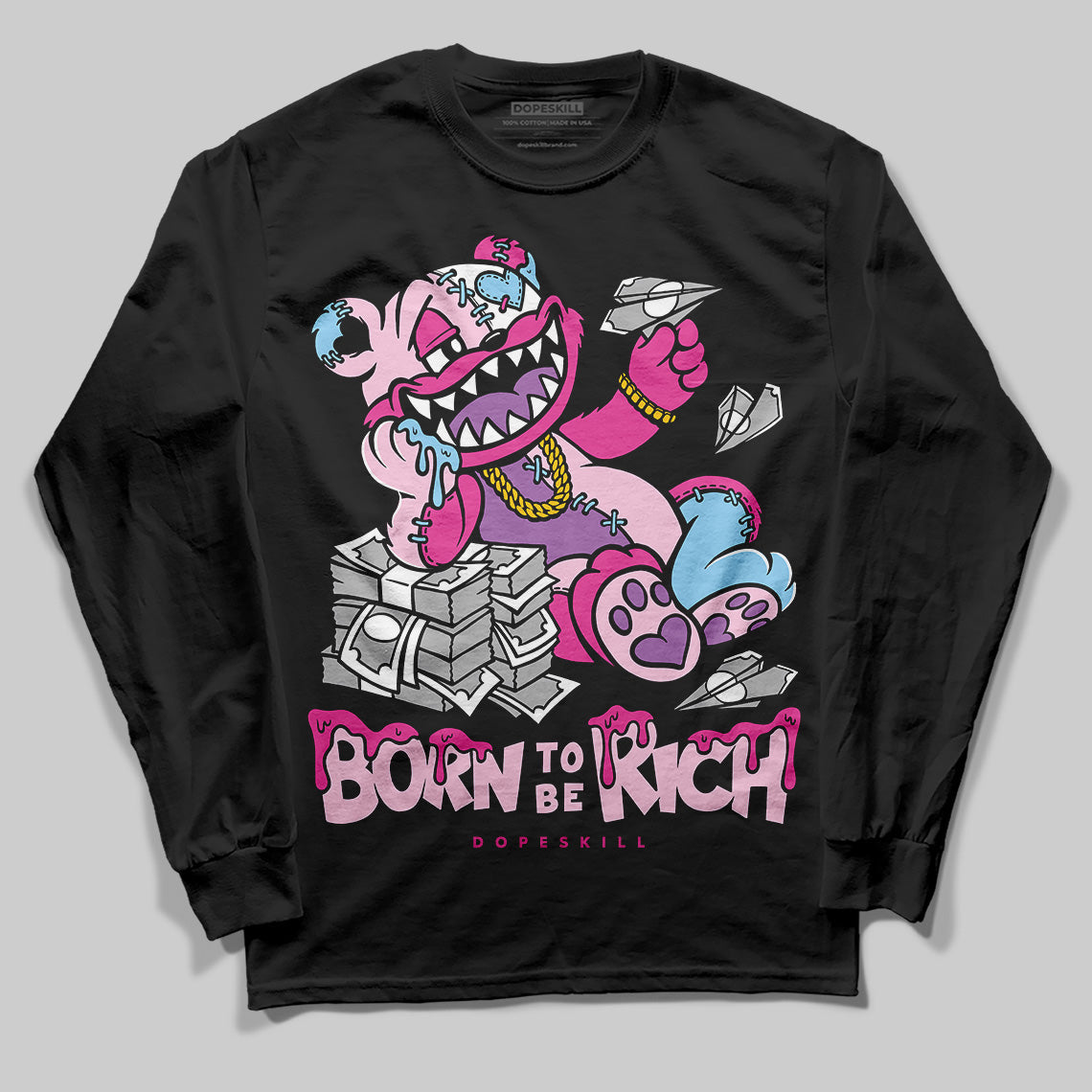 Doernbecher 6s DopeSkill Long Sleeve T-Shirt Born To Be Rich Graphic