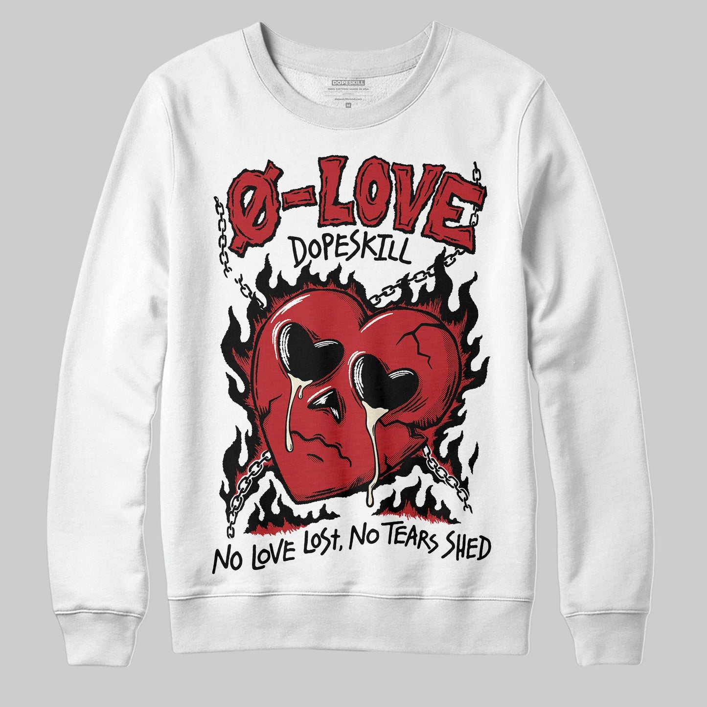 Black Toe Reimagined 1s DopeSkill Sweatshirt Crying Heart Graphic