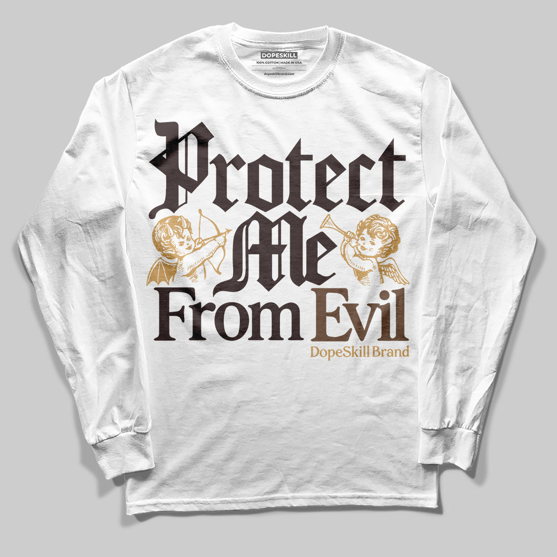 Earth 5s DopeSkill Long Sleeve T-Shirt Protect Me From Evil Graphic