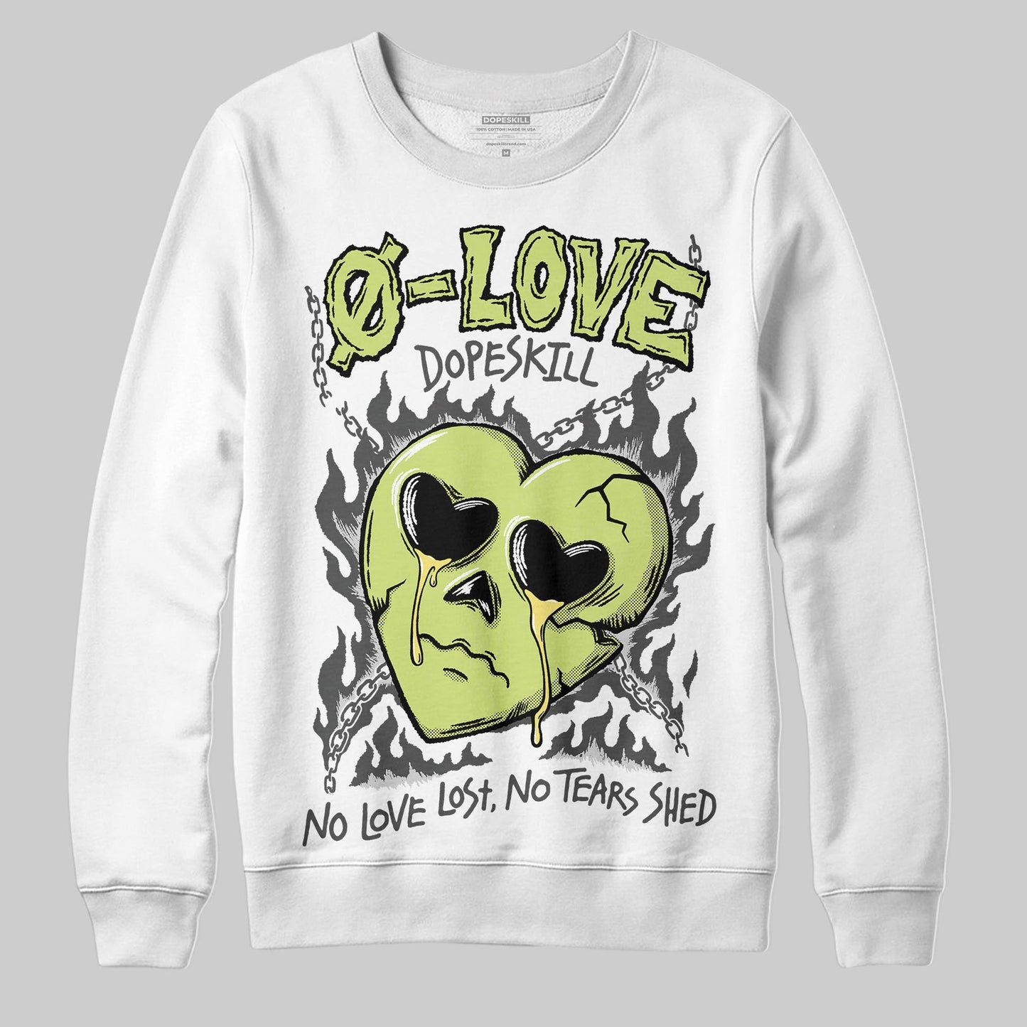 Light Lemon Twist 4s DopeSkill Sweatshirt Crying Heart Graphic