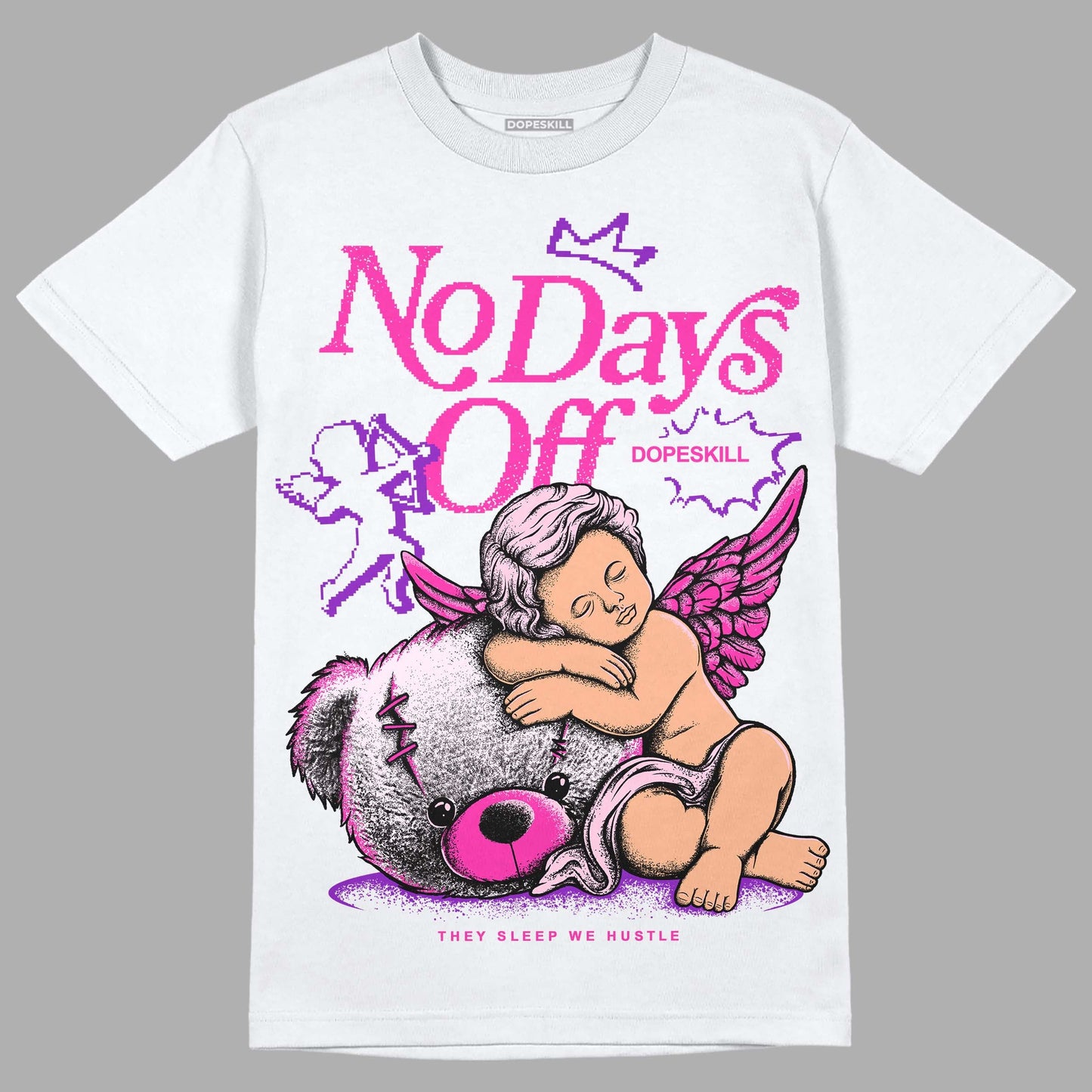 Triple Pink Dunk Low DopeSkill T-Shirt New No Days Off Graphic