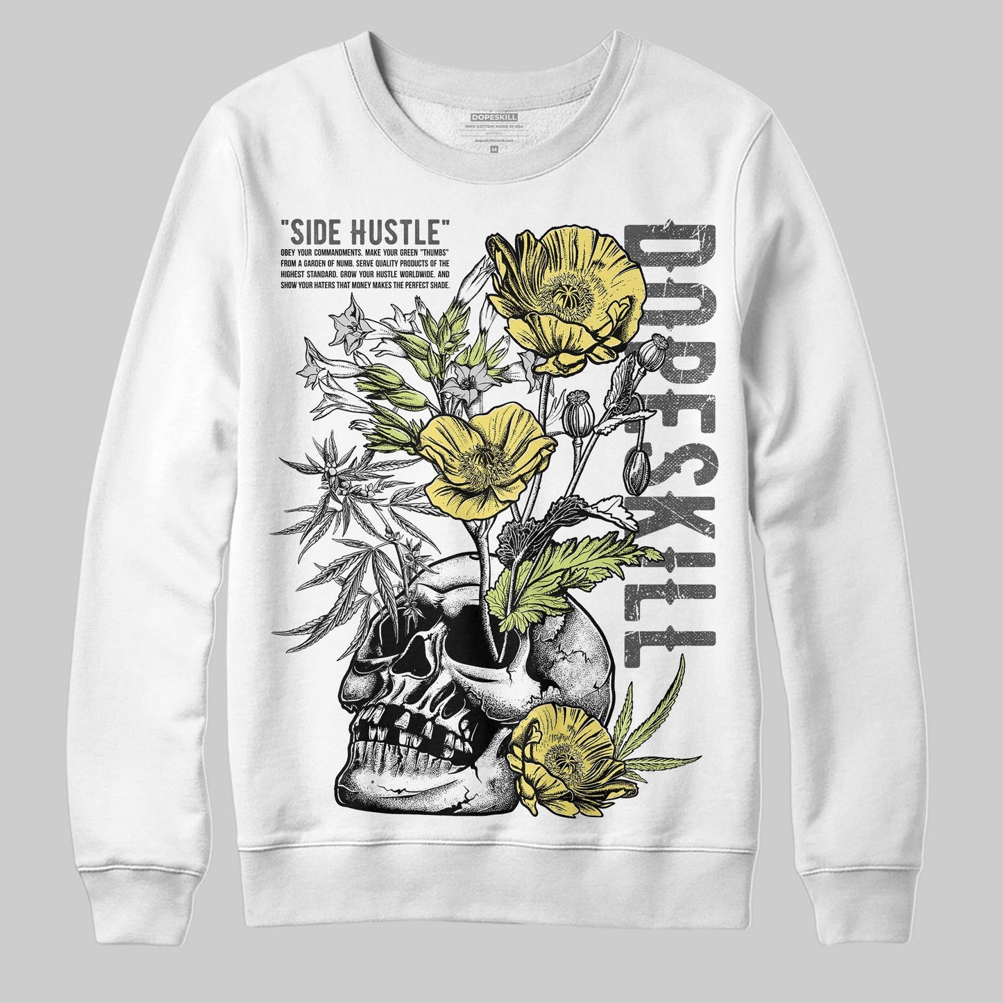 Light Lemon Twist 4s DopeSkill Sweatshirt Side Hustle Graphic