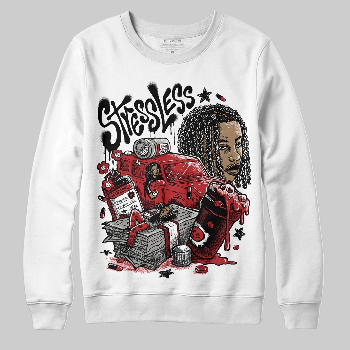 Flu Game 12s DopeSkill Sweatshirt Stressless Graphic