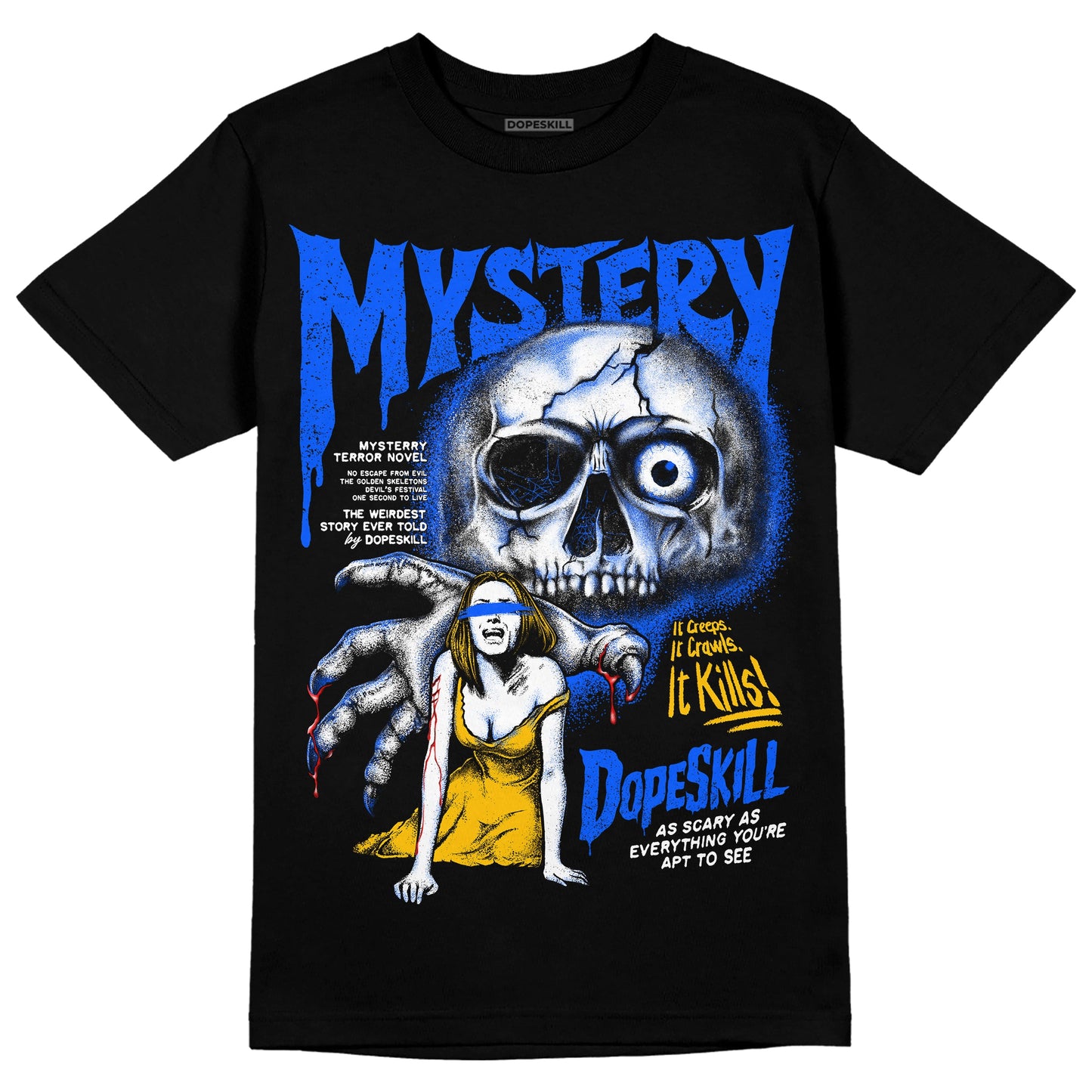 Royal Blue Collection DopeSkill T-Shirt Mystery Ghostly Grasp Graphic