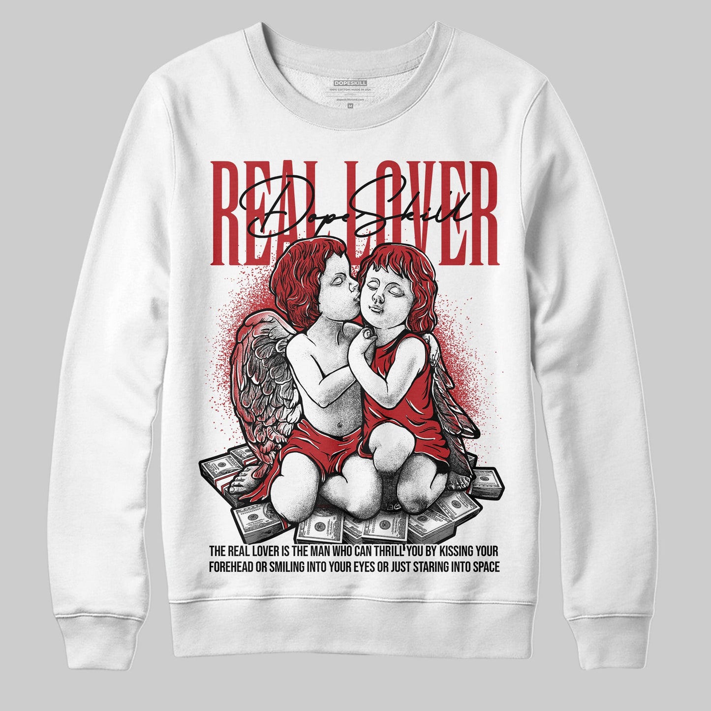 Black Toe Reimagined 1s DopeSkill Sweatshirt Real Lover Graphic