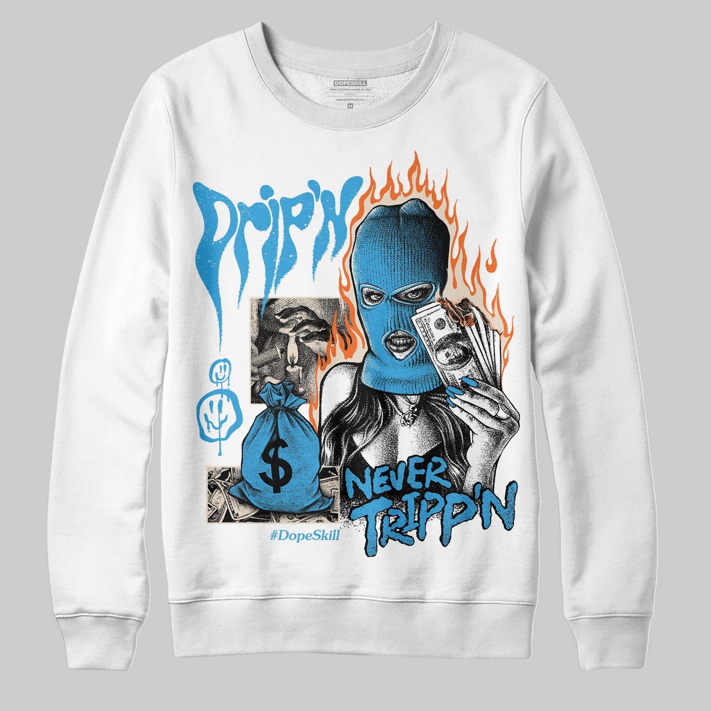 UNC Reimagined 1s DopeSkill Sweatshirt Drip'n Never Tripp'n Graphic