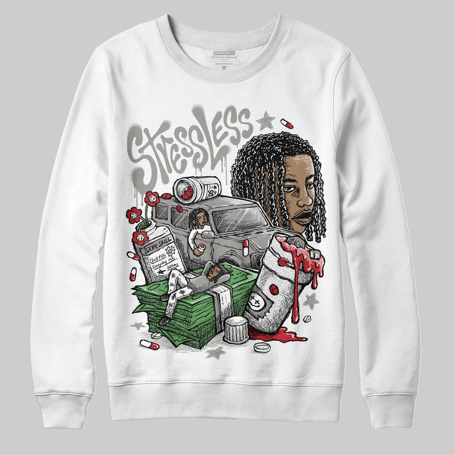 Pure Money 3s DopeSkill Sweatshirt Stressless Graphic
