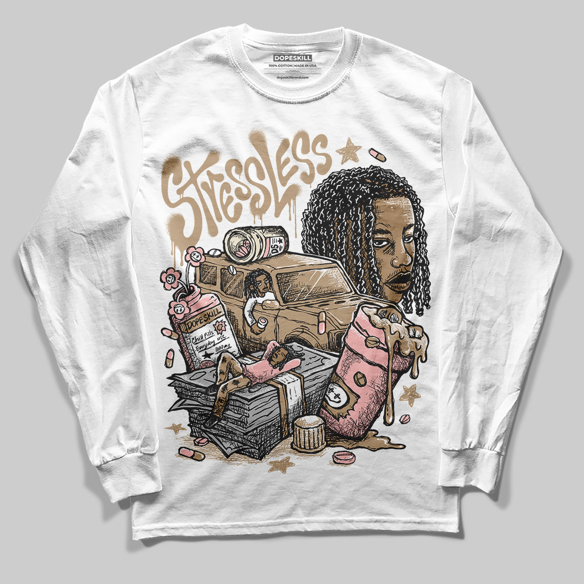 AIR FORCE 1 LINEN DopeSkill Long Sleeve T-Shirt Stressless Graphic