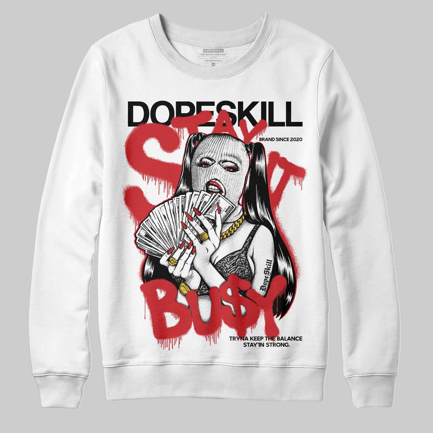 Black Cement 3s DopeSkill Sweatshirt Stay It Busy Graphic