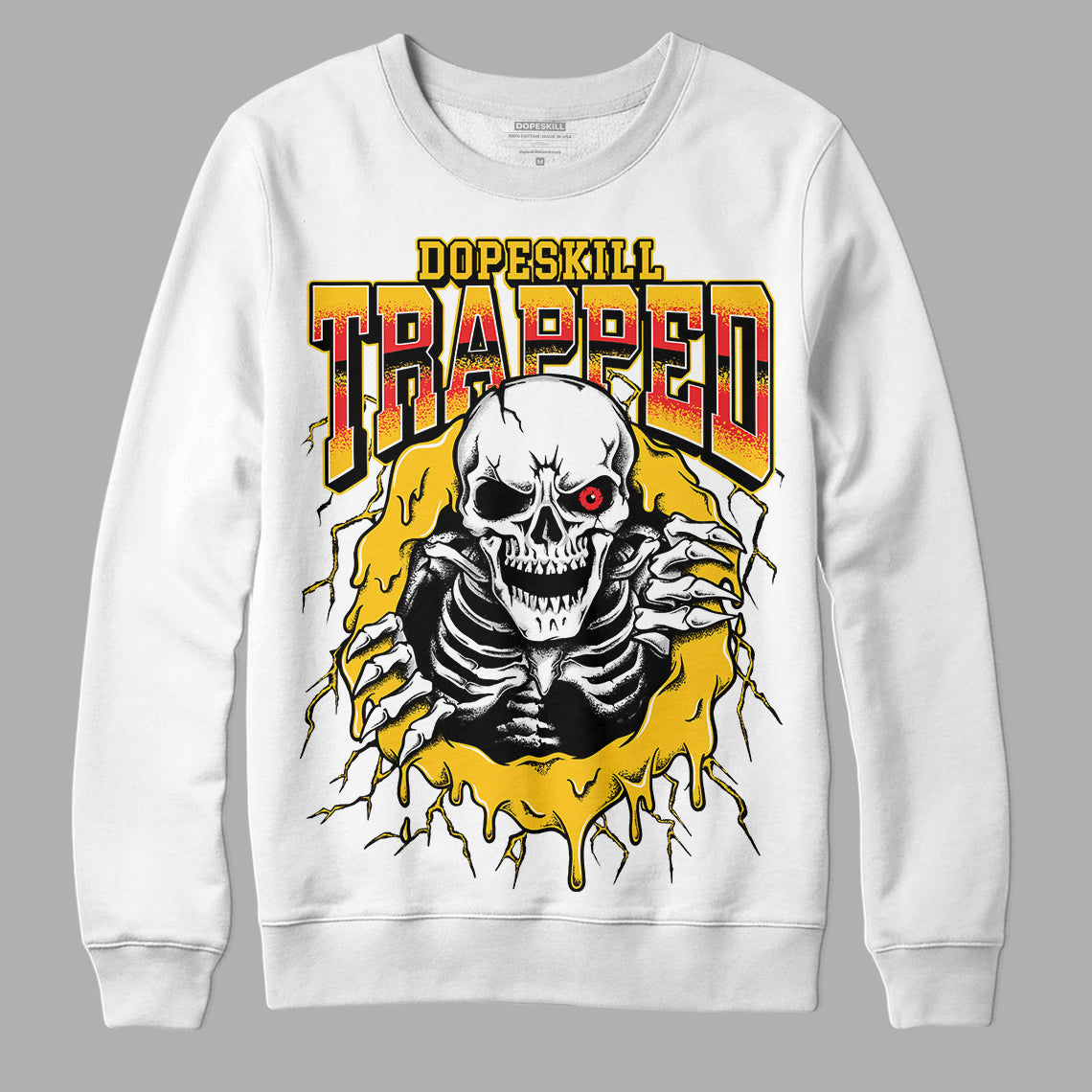 Yellow Collection DopeSkill Sweatshirt Trapped Halloween Graphic