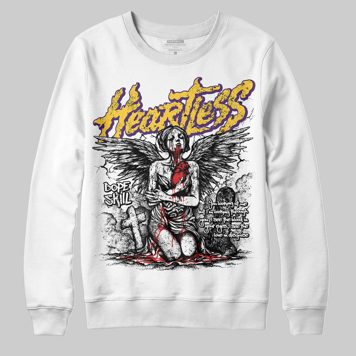 Field Purple 12s DopeSkill Sweatshirt Heartless Graphic